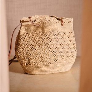 Sezane Ralph raffia handbag